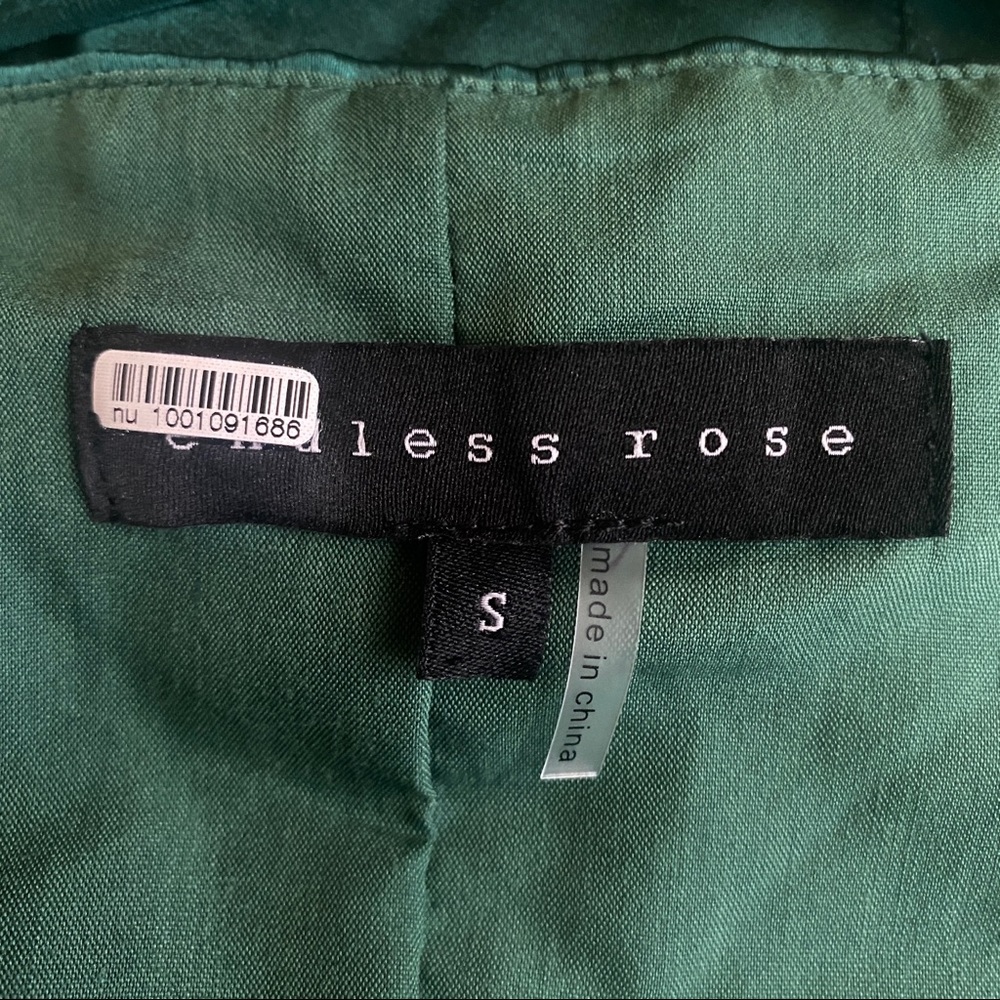 ENDLESS ROSE GREEN SATIN BUTTON FRONT ROMPER - Picture 7 of 8